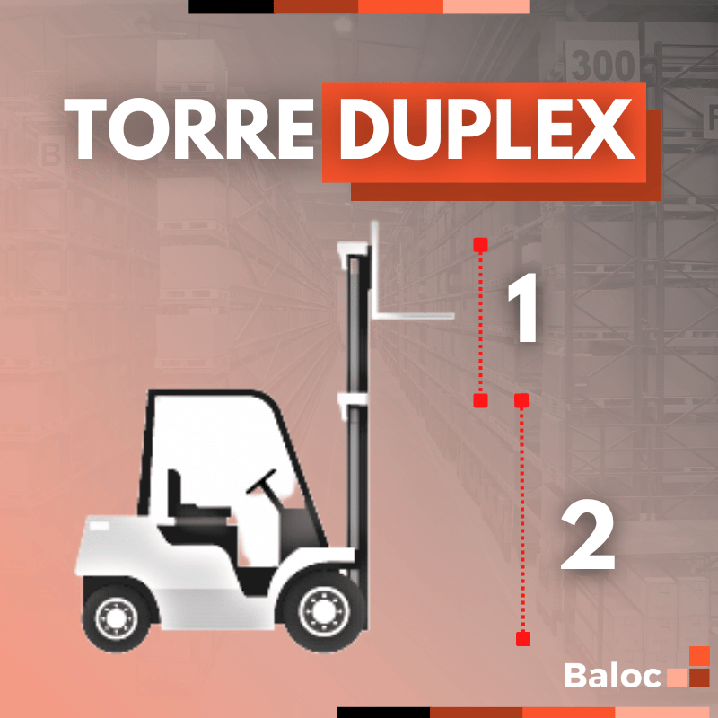torre duplex empilhadeira